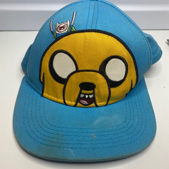 Adventure Time Hat I'm Weird! Cartoon Network Jake & Finn Aqua Snapback Cap - Picture 1 of 9